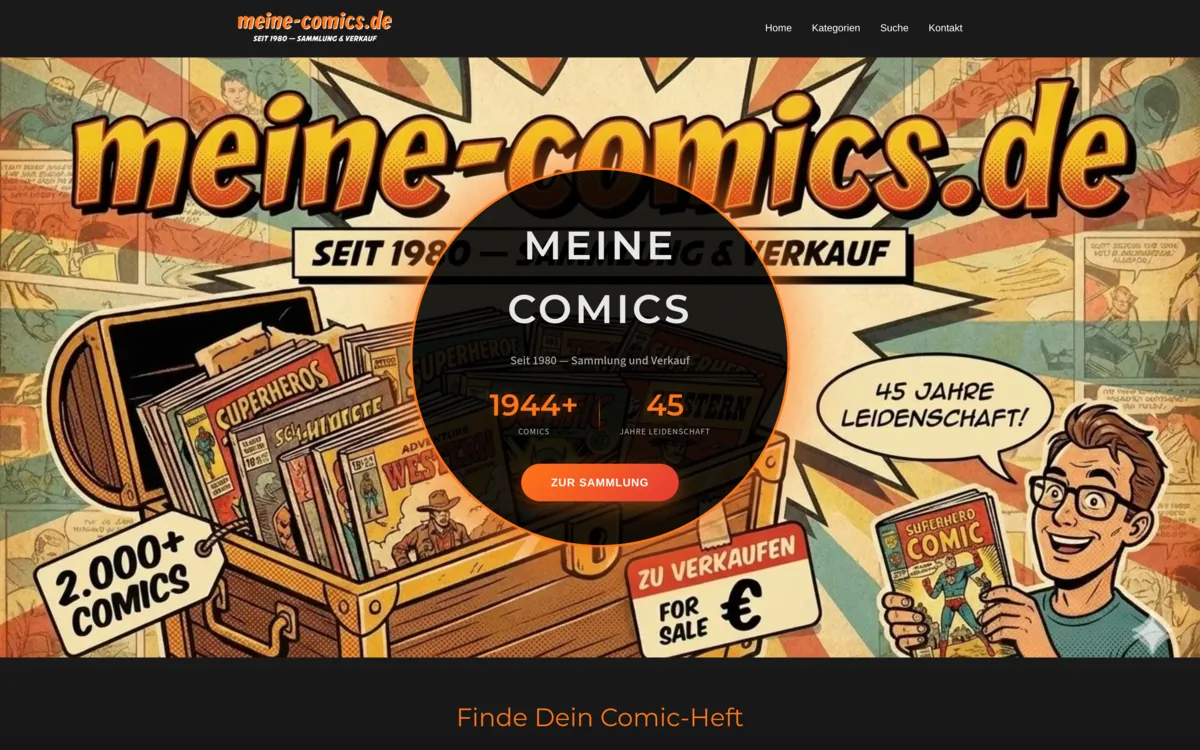 Web Design Meine Comics Deutsch